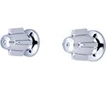 Central Brass 0805 Tub & Shower-2 Canopy Hdls 1/2" Cxc 8" Cntrs-Pvd Pc (Polished Chrome Finish)