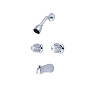 CENTRAL BRASS TC-2 Two Handle Tub And Shower Trim Kit