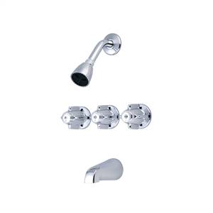 CENTRAL BRASS TC-3 Three Handle Tub And Shower Trim Kit