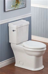 Cheviot 382W-CH - Antique Water Closet, Elongated Front - White with Chrome Trip Lever