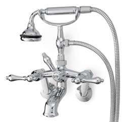 Cheviot 5115BN-LEV - TUB FILLER WITH HAND SHOWER-ALL METAL-LEVERS-BRUSHED NICKEL