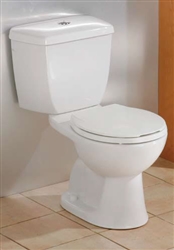 Cheviot 600BIS-CH - DUAL FLUSH WATER CLOSET-ROUND FRONT-BISCUIT-CHROME