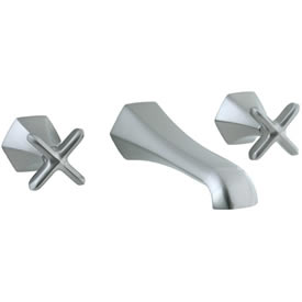 Cifial 202.156.620 - Hexa 3 Hole Wall Mount Lavatory Faucet with Cross Handle
