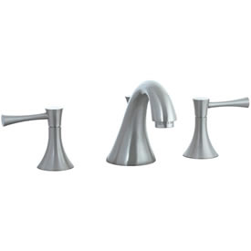 Cifial 245.110.620 - Brookhaven Widespread Lavatory Faucet with Crown Lever -Satin Nickel