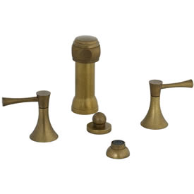 Cifial 245.125.V05 - Brookhaven Bidet with rosette spray Crown Lever -Aged Brass