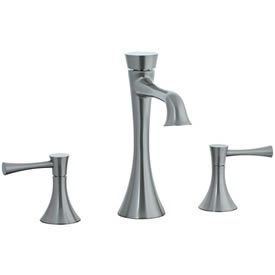 Cifial 245.130.620 - Brookhaven L Spout low with s Lavatory with Crown Lever - Satin Nickel
