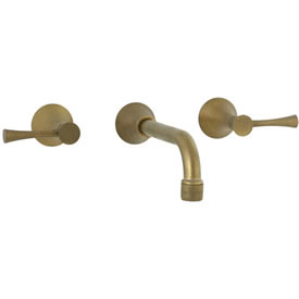 Cifial 245.156.V05 - Brookhaven Wall Mounted Lavatory Faucet Crown Lever -Aged Brass