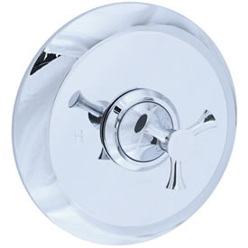 Cifial 246.606.625 - Brookhaven Pressure Balance Mixing Valve Trim without Diverter Crown Cross - Polished Chrome