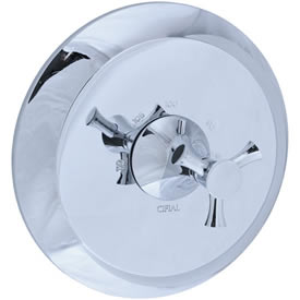 Cifial 246.616.625 - Brookhaven Thermostatic Valve Trim without Volume Control, with Crown Cross - Polished Chrome