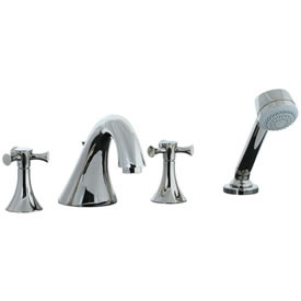 Cifial 246.645.721 - Brookhaven 4pc Roman Tub Crown Cross - Polished Nickel
