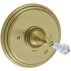 Cifial 255.606.509 - Brunswick Crystal Handle P.Bal valve without Diverter - Fr Bron