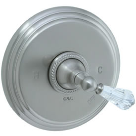 Cifial 255.606.620 - Brunswick Crystal Handle P.Bal valve without Diverter - Satin Nickel