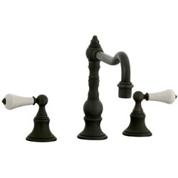 Cifial 262.250.W30 - High Porcelain Handle Pillar Kitchen Widespread Faucet without Spray -Weathered