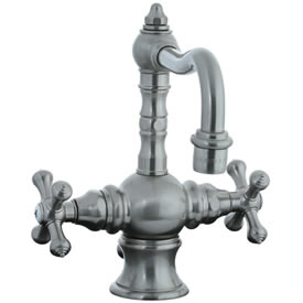 Cifial 267.105.620 - High T-body 1-hole Lavatory Faucet with Cross Handle-Satin Ni