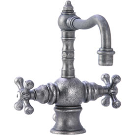 Cifial 267.105.D20 - High T-body 1-hole Lavatory Faucet with Cross Handle-Distressed Nickel