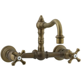 Cifial 267.155.V05 - High Wall Mount Lavatory with 6-inch Spout - Aged Brass