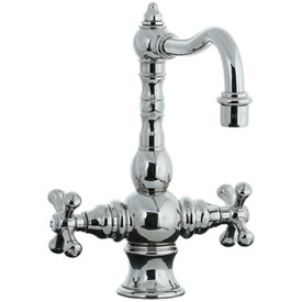 Cifial 267.225.721 - High T-body 1-hole Bar Faucet with Cross Handle- Polished Nickel