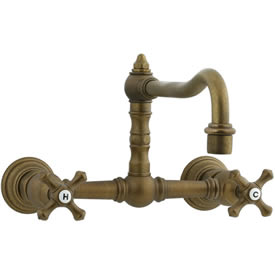 Cifial 267.260.V05 - High Wall Mount Kitchen with 9-inch Spout - Aged Brass