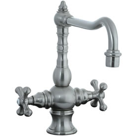 Cifial 267.350.620 - High T-body 1-hole Kit Faucet without Spray Cross Handle-Satin Ni