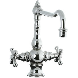 Cifial 267.350.721 - High T-body 1-hole Kit Faucet without Spray Cross Handle- Polished Nickel