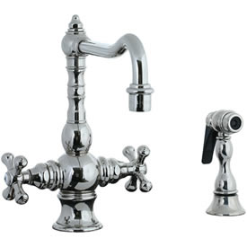 Cifial 267.355.721 - High T-body 1-hole Kit Faucet with Spray Cross Handle- Polished Nickel