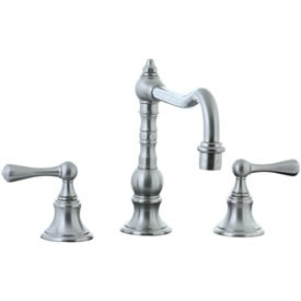 Cifial 268.250.620 - High Pillar Kitchen Widespread Faucet without Spray -Satin Nickel
