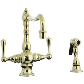 Cifial 268.355.X10 - High T-body 1-hole Kit Faucet with Spray Lever Handle - PVD Brs