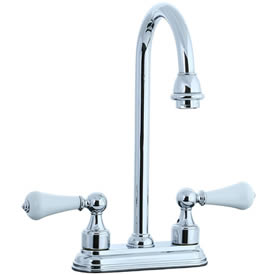Cifial 272.225.625 - Asbury Porcelain Lever 4-inch Center Bar Faucet - Polished Chrome