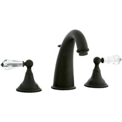 Cifial 275.150.W30 - Asbury Crystal Handle Hi-arch Widespread Lavatory Faucet -Weathered
