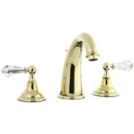 Cifial 275.150.X10 - Asbury Crystal Handle Hi-arch Widespread Lavatory Faucet -PVD Brass