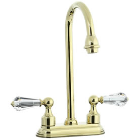 Cifial 275.225.X10 - Asbury Crystal Handle 4-inch Center Bar Faucet -PVD Brass