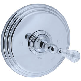 Cifial 275.606.625 - Asbury Crystal Handle PB valve without Diverter TRIM- Polished Chromeom
