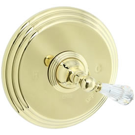 Cifial 275.606.X10 - Asbury Crystal Handle PB valve without Diverter TRIM-PVD Brass