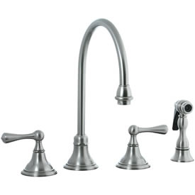 Cifial 278.245.620 - Asbury Kitchen Widespread Faucet with spray -Satin Nickel