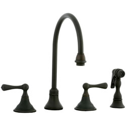 Cifial 278.245.W30 - Asbury Kitchen Widespread Faucet with spray -Weathered