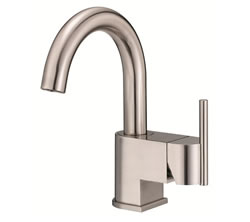 Danze D221542BN - Como Single Handle Centerset Side Mount Handle with Touch Down Drain - Tumbled Bronzeushed Nickel