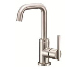 Danze D231558BN - Parma Single Handle Centerset Trimline Side Mount Handle with Touch Down Drain - Tumbled Bronzeushed Nickel