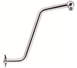 Danze D481116 - 13-inch S Shaped Shower Arm with Flange - Polished Chrome