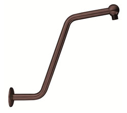 Danze D481116RB - 13-inch S Shaped Shower Arm with Flange - Oil Rubbed Bronze