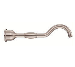 Danze D481376BN - 12-inch Shower Arm with Flange - Tumbled Bronzeushed Nickel