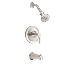 Danze D500022BNT - Antioch Single Handle Pressure Balanced Tub & Shower Trim Only - Tumbled Bronzeushed Nickel