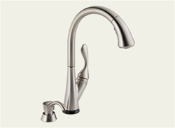 Delta 19922T-SSSD-DST - Delta Ashton: Single Handle Pull-Down Kitchen Faucet Featuring Touch2O, Without Sidespray - Stainless