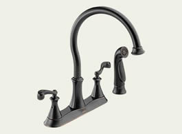Delta Vessona: Two Handle Kitchen Faucet With Spray - 21925LF-RB
