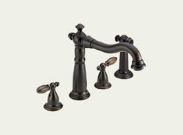 Delta Victorian: Two Handle Kitchen Faucet With Spray - 2256RB-216RB