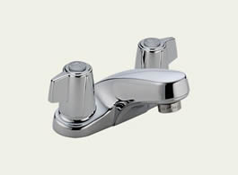 Delta Classic: Two Handle Centerset Lavatory Faucet - Less Pop-Up - 2500