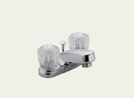 Delta Classic: Two Handle Centerset Lavatory Faucet - Less Handles - 2521-LHP