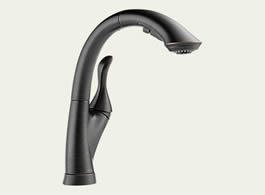 Delta 4153-RB-DST Linden: Single Handle Pull-Out Kitchen Faucet, Venetian Bronze