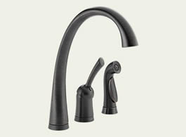 Delta 4380T-RB-DST - Delta Pilar: Single Handle Kitchen Faucet  With Touch2O Technology(R) And Spray, With Sidespray - Venetian Bronze