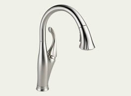 Delta 9192-SS-DST - Delta Addison: Single Handle Pull-Down Kitchen Faucet, None - Stainless