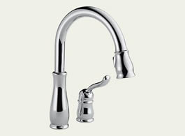 Delta 978-WE-DST Leland: Single Handle Pull-Down Kitchen Faucet, Chrome